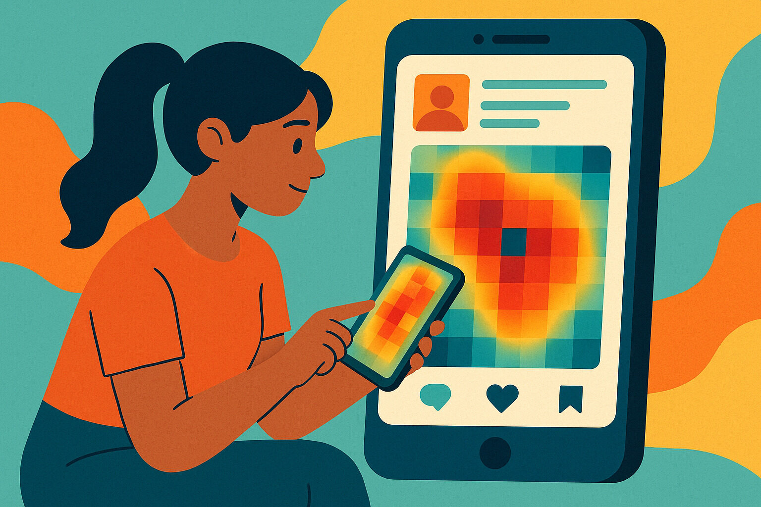 Understanding Social Media User Behavior with Heatmaps